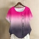 thumbnail image 2 of Vestidos Casuales Para Mujer, Blusas De Mujer De Moda Blusa informal de lino con botones y manga corta estampada para mujer, 2 of 4