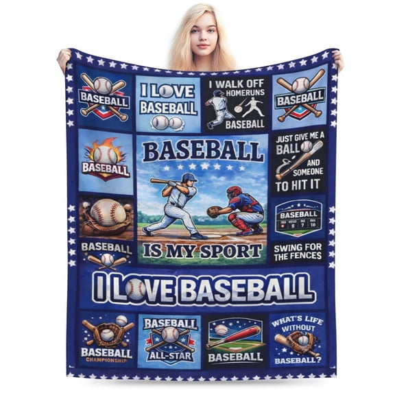 Baseball Lover Blanket Baseball Sports Fan Blanket Gift for Boys Men Teens Birthday Fathers Day Christmas 50x40