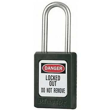 Master Lock Lockout Padlock,KA,Black,1-13/16"H,PK3 S33KAS3BLK