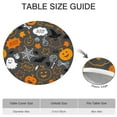 thumbnail image 6 of 44in Pumpkin Ghost Round Halloween Tablecloth with Elastic Edge, Fitted Table Cover for 36-44" Tables, Polyester Reusable Table Cloths Wipe Clean for Picnic, Dining, Outdoor Use and Party Decor, 6 of 7