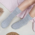 thumbnail image 6 of 5 Pairs Wool Socks for Women Gifts Winter Warm Thick Knit Cabin Cozy Crew Socks(NO.323), 6 of 6