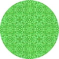 thumbnail image 1 of Ahgly Company Tapis Rond Lavable en Machine Intérieur Transitionnel Vert Lime, 3 Pieds Rond, 1 of 7