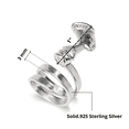 thumbnail image 2 of Better Jewelry Solid .925 Sterling Silver Spiral Three Row Nefertiti Ring, 2 of 2