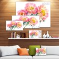 thumbnail image 3 of Bouquet de Pivoines Roses Aquarelle - Uvre d'Art Florale sur Toile, 3 of 4