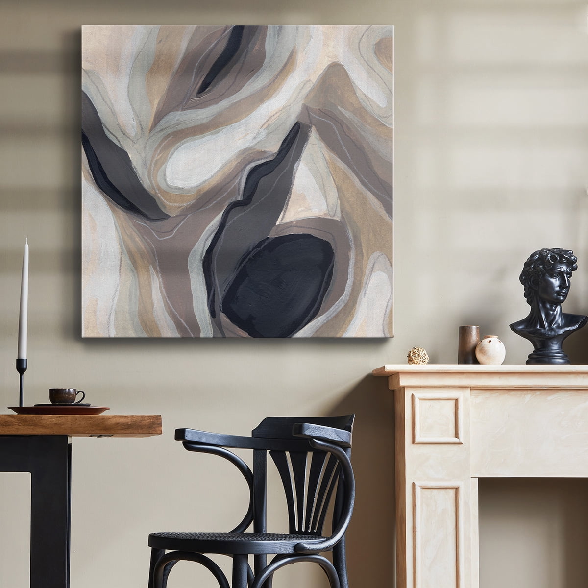 Wexford Home Stone Ripple I-Premium Gallery Wrapped Canvas, 40" x 40" - Ready to Hang