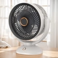 thumbnail image 3 of Ventilador de circulación de escritorio, ventilador de pared de 4 velocidades con luz para sala de estar, 3 of 9