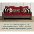 thumbnail image 3 of Textured Solid Imperial Red Deep Seating Cushion Set, 3 of 8