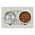 thumbnail image 1 of Vegetables Pet Mat for Food and Water, Green Pea Pattern Cuisine Cook Chef Kitchen Healthy Life Legume Fresh Food, Non-Slip Rubber Mat for Dogs and Cats, 18" X 12", by Ambesonne, 1 of 2