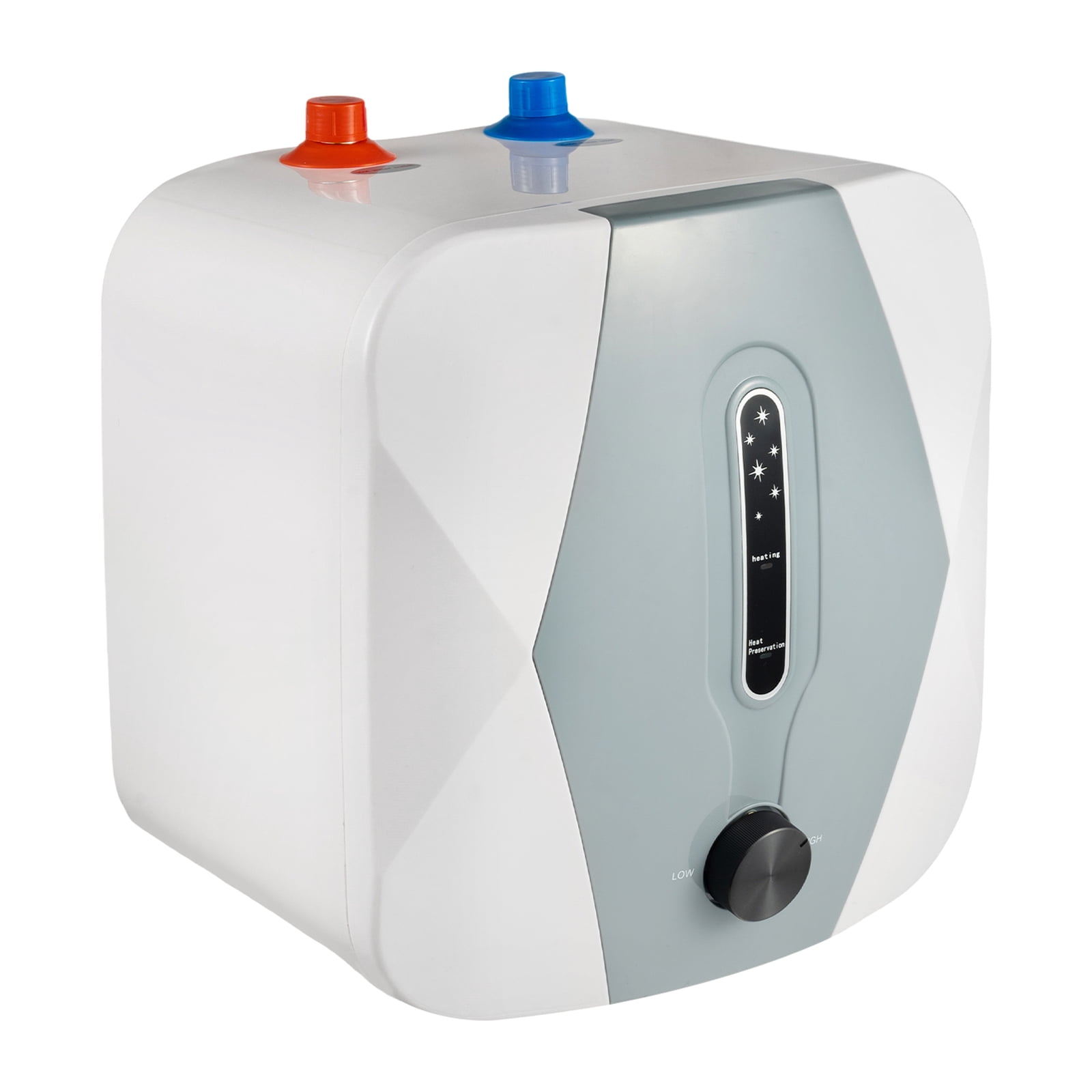 White 1500W Electric Instant Hot Water Heater Upper Water Onlet Small Water Tank for Garages Sinks Kitchens Apartments