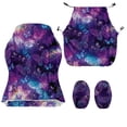 thumbnail image 3 of FUIALDOLG Galaxy Butterflies Office Chair Covers Elastic,Butterfly Gaming Chair Cover with Armrests Dust Proof Cat Scratch Protector Chairs Seat Slipcover Aesthetic Decor Washable Easy to Install, 3 of 9