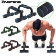 thumbnail image 2 of 1pair U-shaped Push-up Rack Fitness Equipment Hand Sponge Grip Muscle Training Push Up Bar Chest Home Gym Body Building (blue), 2 of 7