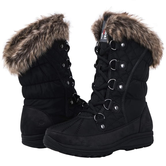 GLOBALWIN Women's 1817 Snow Boots (8.5 M US Women's, 1817Black)