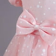 thumbnail image 5 of USNSM Children Solid Fashion Dress Girls Sleeveless Princess Dress Bow Tie Lace Flowers Mesh Dress Tufted Dress Pink 5-6 Years, 5 of 9