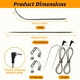 thumbnail image 2 of 2Pcs Replacement Meat Probe with 2 Probe Clips Stainless Steel Plug Temperature Probe Precise High Temperature Meat Probe Food Grade Smoker Thermometer Probe Effortless to Clean for BBQ, 2 of 7