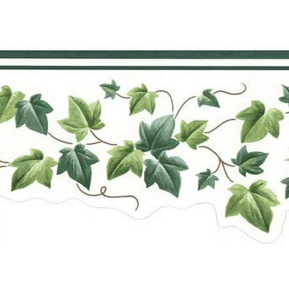 Patton GH74104B Leaf Trail Wallpaper Border, Green