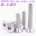 2pcs100pcs DIN7991 M1.6M10 A270 stainless steeel 304 flat allen hex
