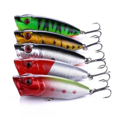 5Pcs 6.5cm 11g Popper Fishing Lures Wobbler Artificial Hard Bait Topwater Swimbait for Bass Perch Pike Fishing
