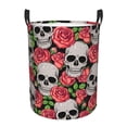 thumbnail image 1 of Fotbe Skull and Roses Cesto de Ropa con Asas, Cesto Impermeable de Gran Capacidad, Bolsa de Lavado para Dormitorio, Cesto de Ropa con Ruedas y Asas-Small, 1 of 6