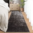 thumbnail image 1 of GlowSol 2'x6' Hallway Runner Rug Indoor Modern Abstract Non Slip Bedroom Runners for Laundry Kitchen, Black Grey, 1 of 8