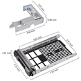 thumbnail image 1 of 4X Plateau de Disque Dur 3,5 Pouces pour Serveurs PowerEdge - avec Adaptateur HDD 2,5 Pouces NVMe SSD SAS SATA Support, 1 of 6