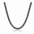 thumbnail image 1 of Xtellar Collar 5 mm - 45 cm Cadena Estilo Cubano Unisex Acero Inoxidable Negro, 1 of 1