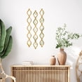 thumbnail image 4 of 3 Pcs Acrylic Teardrop Mirror Wall Decor Decorative Mirror Narrow Wall Decor Boho Vintage Wall Decals Art for Apartment Home Living Room Bathroom Bedroom Hallway (Gold Edge), 4 of 4