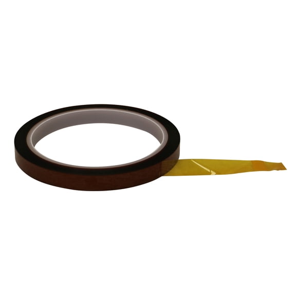 JVCC EGPF-01 Kapton Polyimide Film Tape: 3/8 in x 36 yds. (Amber / Transparent)