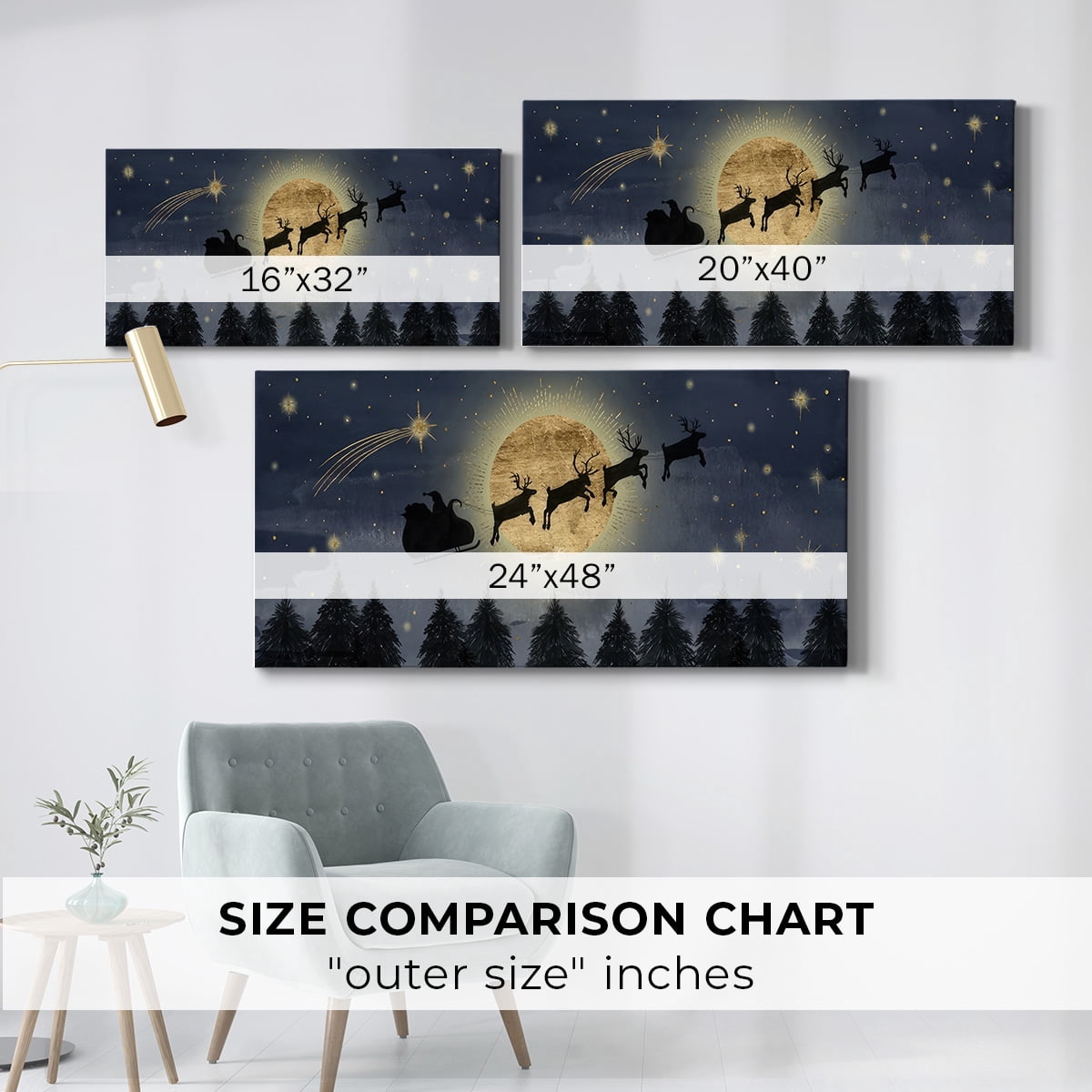Celestial Christmas Collection D- Gallery Wrapped Canvas