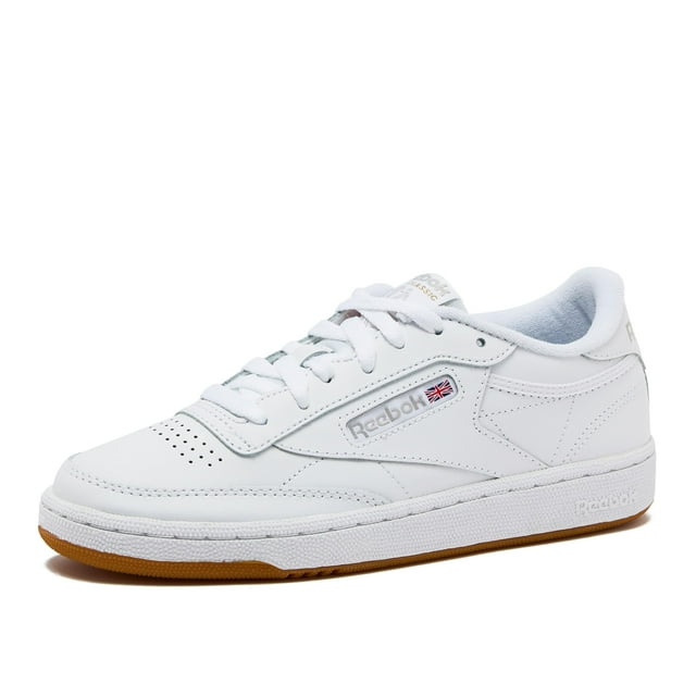 Zapatilla Reebok Club C 85 para mujer, blanco/gris claro/chicle, talla 9