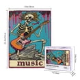 thumbnail image 4 of 500 PCS Skeleton Guitarist Wooden Jigsaw Puzzles 500 Pieces,Brain Challenge,Unique Adult Imagination Puzzle,Characterized By Bold And Unique Illustrations, Depicting A Guitar Playing Skeleton, 4 of 6