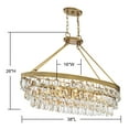 thumbnail image 7 of Windham 8-Light Linear Chandelier in Warm Brass, 7 of 7