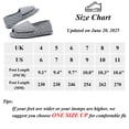 thumbnail image 4 of Open Toe Plaid Slippers for Women Memory Foam Adjustable Hook & Loop Closure Wide House Shoes, Grey 7, 4 of 6