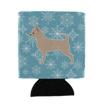 

Carolines Treasures BB3550CC Winter Snowflake Chihuahua Can or Bottle Hugger Can Hugger multicolor