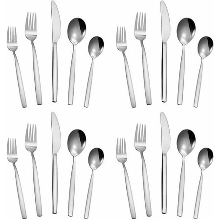 

20 Piece Stainless Steel Flatware Set Service for 4 Kitchen Silverware Cutlery