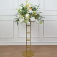thumbnail image 6 of Efavormart 46" Tall Gold Metal Large Open Frame Floral Riser Wedding Centerpiece, Grand Halo Top Flower Display Stand Pedestal, 6 of 10