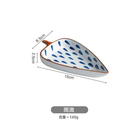 

Japanese Leaf Shape Ceramic Multi-grid Dried Fruit Dish Sushi Snack Plate Home Deco