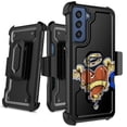thumbnail image 1 of DALUX Card Holster Kickstand Hybrid Phone Case Cover Compatible with Samsung Galaxy S22 (2022) 6.1 inch - Devil Heart, 1 of 3