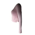 thumbnail image 3 of Diconna Women Slim Fit Shirt Autumn Backless Long Sleeve Side Slit Crop Tops Trendy Solid Color Basic Tee, 3 of 5