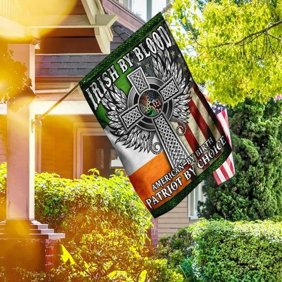Irish American US Flag - Garden Flag (11.5" x 17.5")