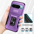 thumbnail image 5 of Funda para GANGXUN Google Pixel 9 - Soporte metálico, Función magnética, Morado, 5 of 5