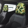 thumbnail image 4 of Headrest Covers for Cars Accessories Interior for Women Men 2Pcs - Cute Avocado Pine Green Leaves Head Rest Cover for Car Decorations, Car Headrest Cover for Car Decor Interior, 4 of 8