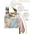 thumbnail image 5 of Easter Suqare Tablecloth - 54 x 54 Inch, Spring Rustic Botanical Floral Rabbit Eggs Leaves Waterproof & StainResistant Tablecloth, Washable Oil-proof Table Cover for Dining/Party/Wedding/Buffet, 5 of 9