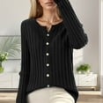 thumbnail image 2 of Women's Casual Slim Fit Cardigan Soft Knitwear Long Sleeve O Neck Solid Sweater Lightweight Comfortable Stylish Versatile, 2 of 2