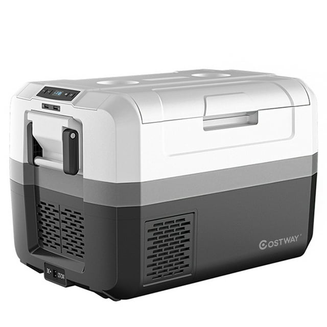 Costway 48 Quart Portable Electric Car Cooler Refrigerator Compressor Freezer Camping