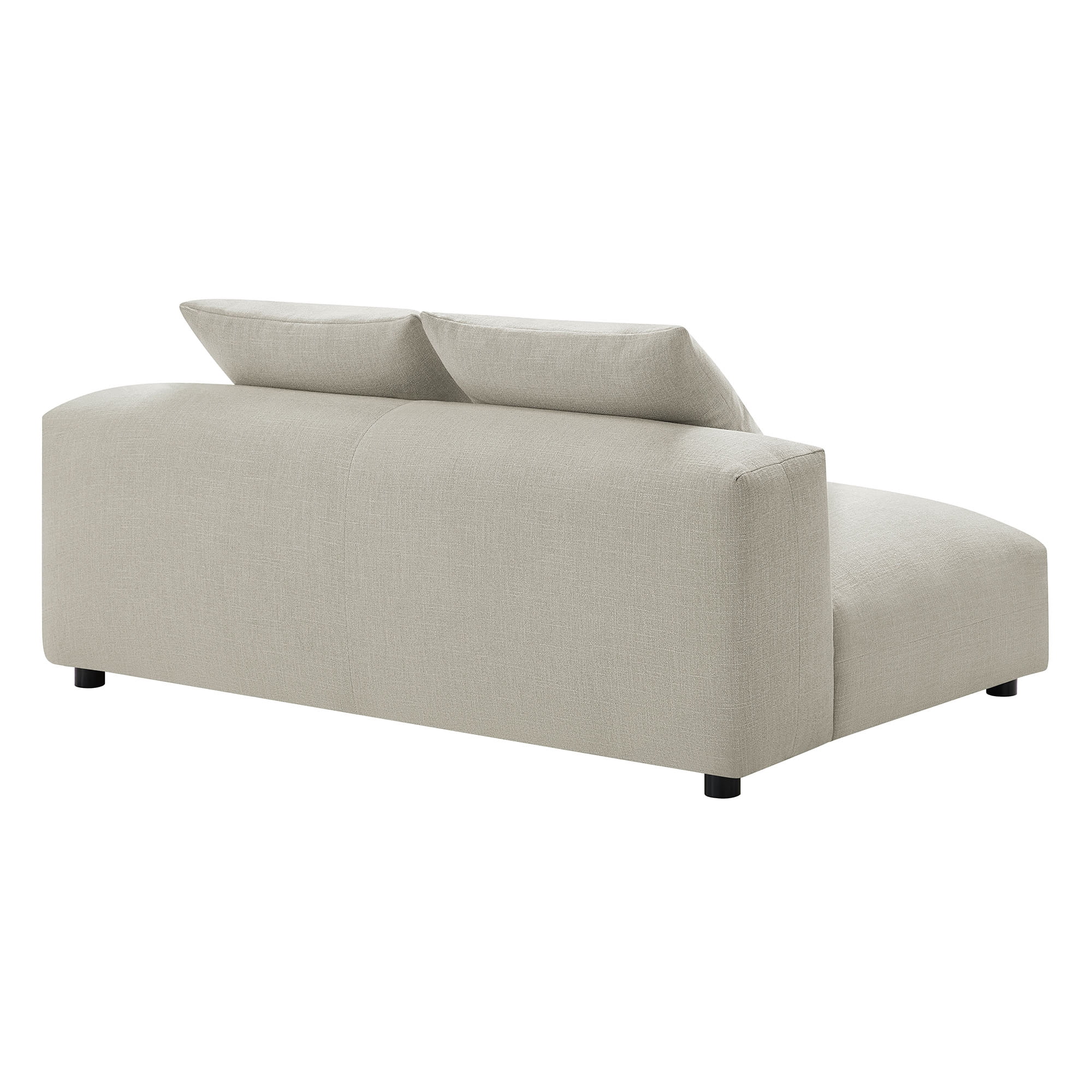 Solace Modular Upholstered Fabric Armless Loveseat in Linen