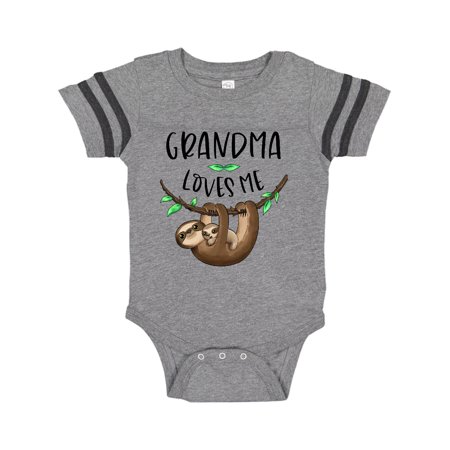 

Inktastic Grandma Loves Me Cute Sloth and Baby Gift Baby Boy or Baby Girl Bodysuit