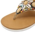 thumbnail image 7 of Women's Beach Sandals Beaded Shell Flip Flops for Women with Arch Support Summer Casual Bohemian Wedge Ethnic Style Slippers, 7 of 7
