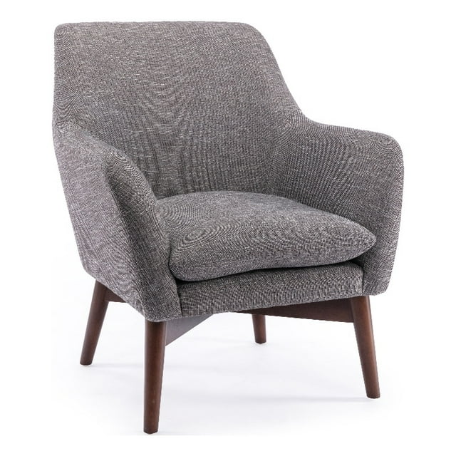 Chaise d'Appoint Paris en Tissu de Performance Polyester Tissé Gris Cendré