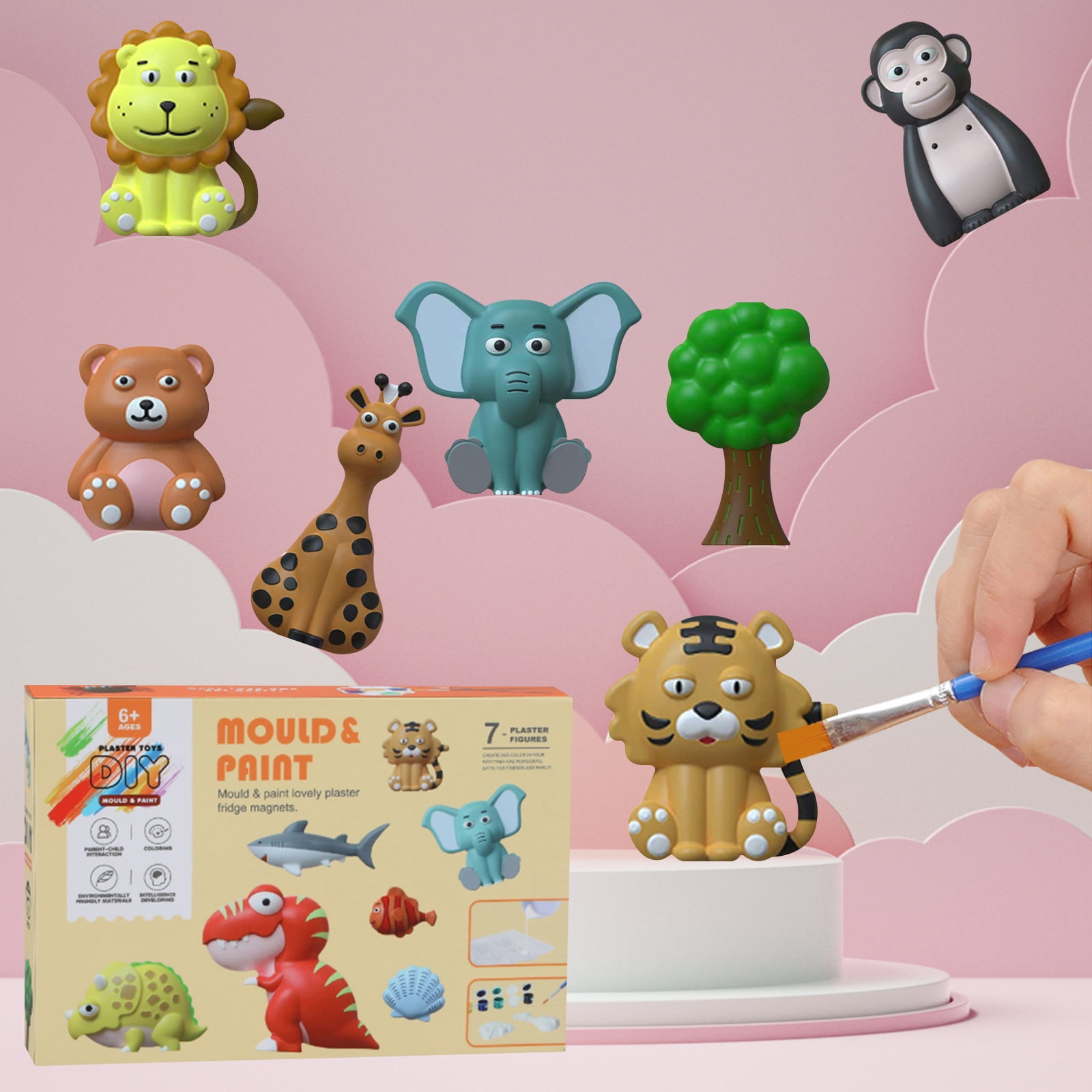 Forest Animal Toy Painting Kit for Kids Age 6+, DIY Crafts and Arts
