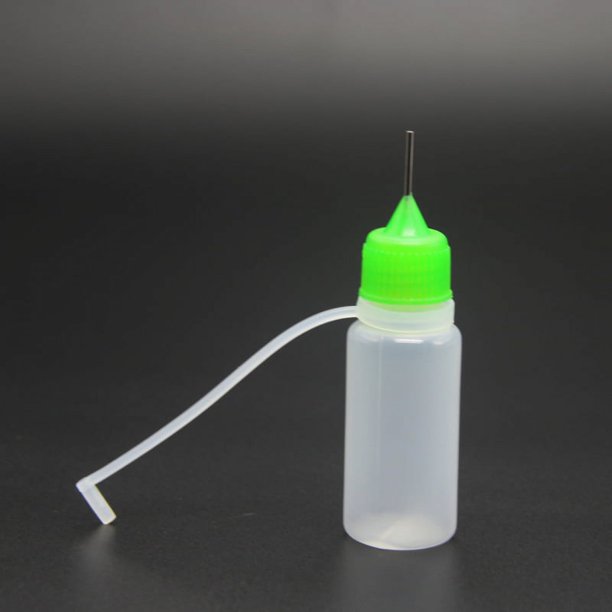 Botella vacía de subbotella de maquillaje, botella con aguja, botella con orificio de color, botella de PE translúcida de 10 ml, tubo de aguja, botella blanda